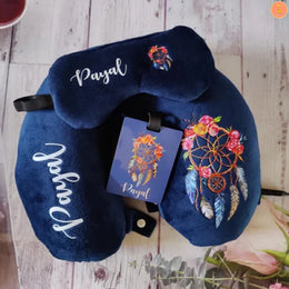 Travel Buddy – Neck pillow | Eye mask | Luggage tag – Dreamcatcher theme set