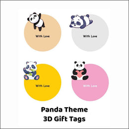 Panda 3D Gift Tag