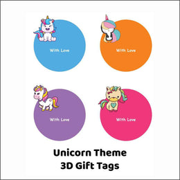 Unicorn 3D Gift Tag