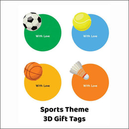 Sports 3D gift Tag